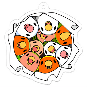 みっちりむっちり過密コザクラインコさんアクリルキーホルダー【まめるりはことり】