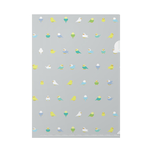 ちみまめセキセイインコちゃんクリファイル【まめるりはことり】