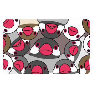 みっちりむっちり過密文鳥さんICカードステッカー【まめるりはことり】