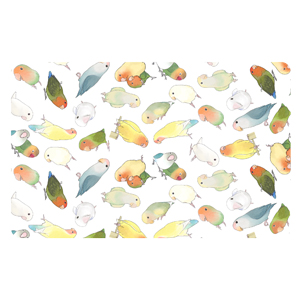 たっぷりラブバード（コザクラインコ・ボタンインコ）ちゃんICカードステッカー【まめるりはことり】