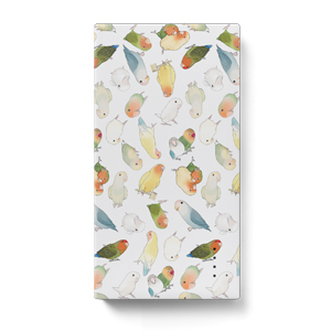 たっぷりラブバード（コザクラインコ・ボタンインコ）ちゃんモバイルバッテリー【まめるりはことり】