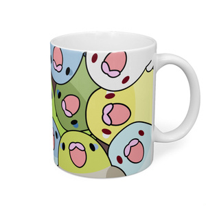 みっちりむっちり過密マメルリハさんマグ【まめるりはことり】