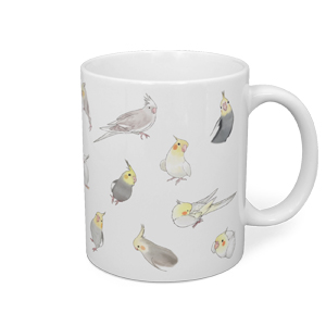 たっぷりオカメインコちゃんマグ【まめるりはことり】