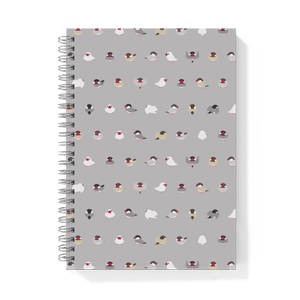 ちみまめ文鳥ちゃんリングノート【まめるりはことり】