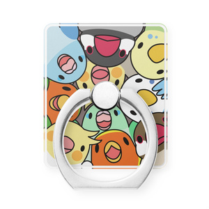 みっちりむっちり過密鳥まみれさんスマホリング【まめるりはことり】