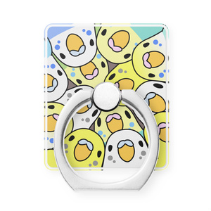 みっちりむっちり過密セキセイインコさんスマホリング【まめるりはことり】