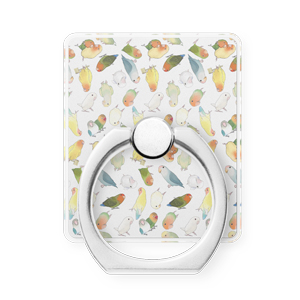 たっぷりラブバード（コザクラインコ・ボタンインコ）ちゃんスマホリング【まめるりはことり】