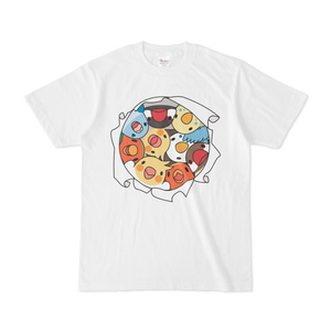 三密です！むちむち鳥まみれ3密Tシャツ【まめるりはことり】