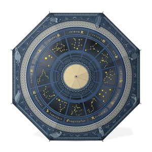 鳥＆星座盤の長傘【まめるりはことり】】