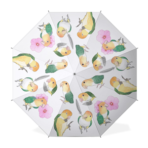 たっぷりシロハラインコちゃん傘【まめるりはことり】