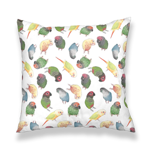 たっぷりウロコインコちゃんクッションカバー【まめるりはことり】