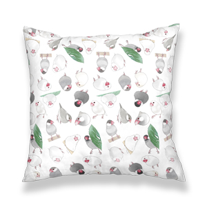 たっぷり文鳥ちゃんクッションカバー【まめるりはことり】