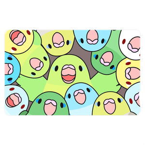 みっちりむっちり過密マメルリハさんICカードステッカー【まめるりはことり】