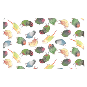 たっぷりウロコインコちゃんICカードステッカー【まめるりはことり】