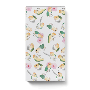 たっぷりシロハラインコちゃんモバイルバッテリー【まめるりはことり】