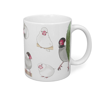 たっぷり文鳥ちゃんマグ【まめるりはことり】