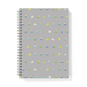 ちみまめセキセイインコちゃんリングノート【まめるりはことり】