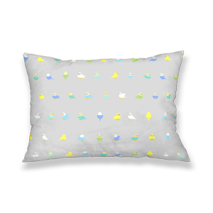 ちみまめセキセイインコちゃん枕カバー【まめるりはことり】