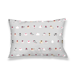 ちみまめ文鳥ちゃん枕カバー【まめるりはことり】