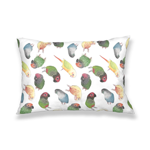 たっぷりウロコインコちゃん枕カバー【まめるりはことり】