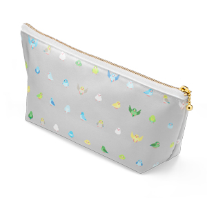 ちみまめマメルリハちゃんポーチ【まめるりはことり】