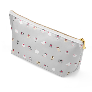 ちみまめ文鳥ちゃんポーチ【まめるりはことり】