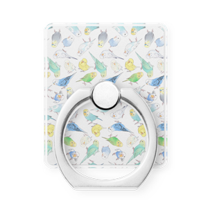 たくさんセキセイインコちゃんスマホリング【まめるりはことり】