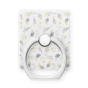 たっぷりオカメインコちゃんスマホリング【まめるりはことり】