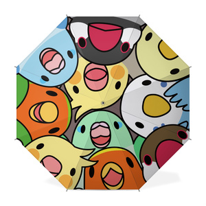 みっちりむっちり過密鳥まみれさん傘【まめるりはことり】