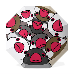 みっちりむっちり過密文鳥さん傘【まめるりはことり】