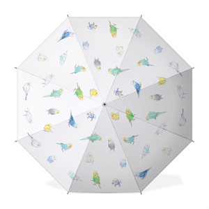 いっぱいセキセイインコちゃん傘【まめるりはことり】