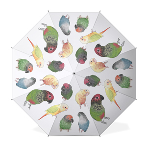 たっぷりウロコインコちゃん傘【まめるりはことり】