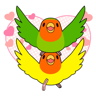 ラブリーコザクラインコ【まめるりはことり】