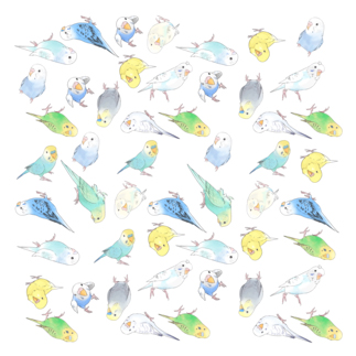 たくさんセキセイインコちゃん【まめるりはことり】