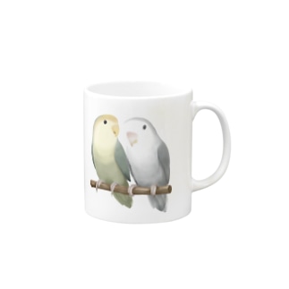 コザクラインコ　モーブとオリーブ【まめるりはことり】